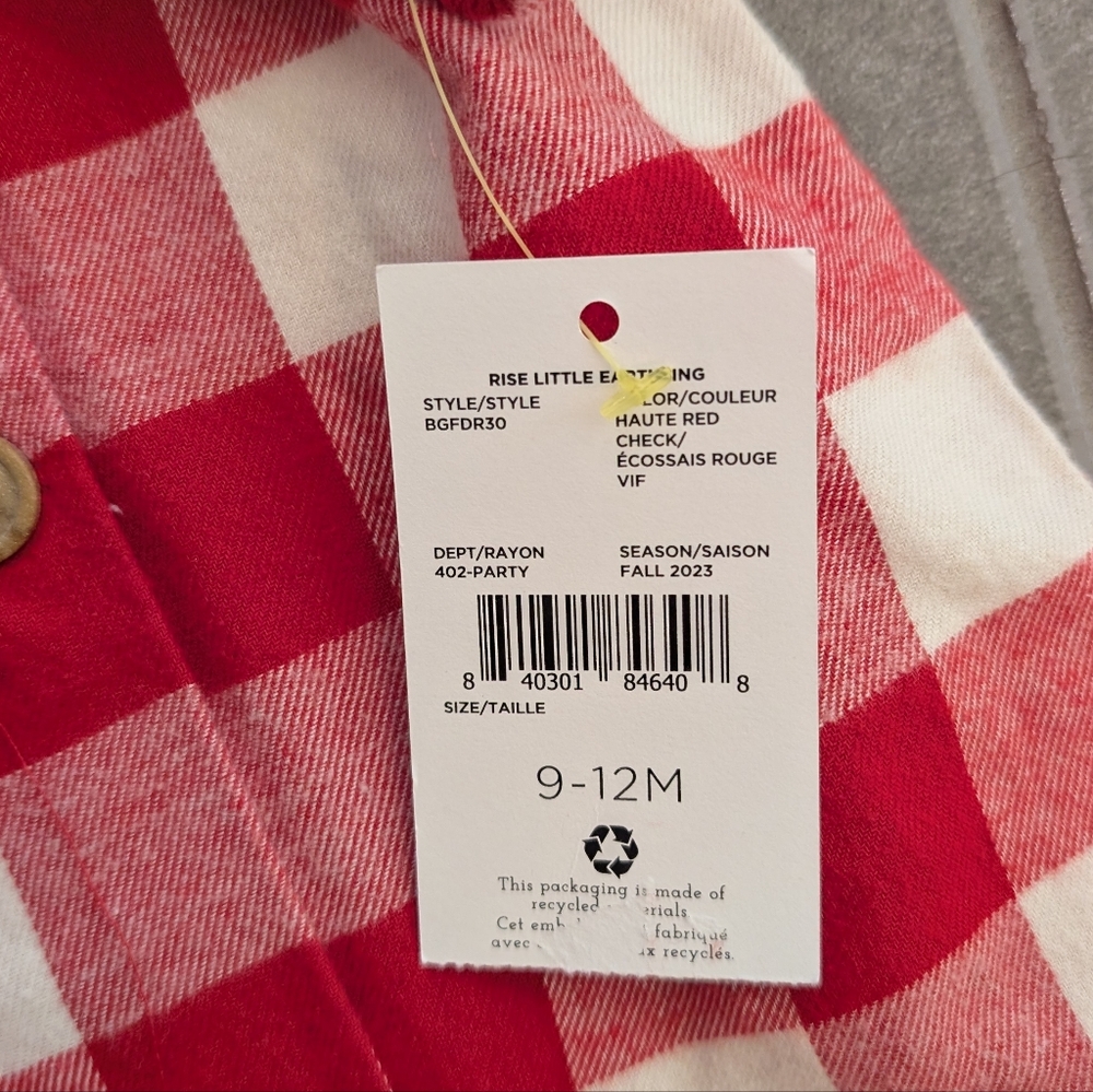 Rise Little Earthling Flannel Plaid Dress - Picture 4 of 6